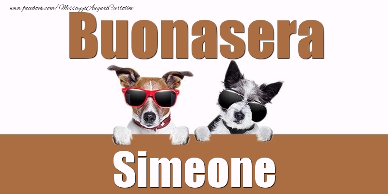 Cartoline di buonasera - Buonasera Simeone