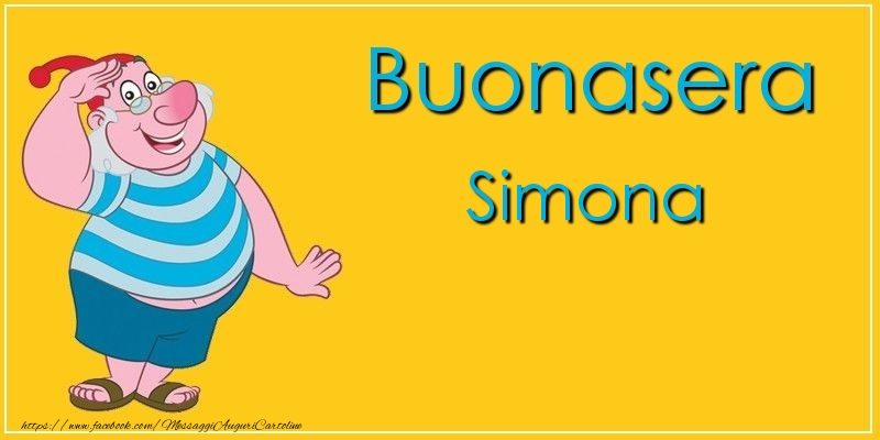 Cartoline di buonasera - Buonasera Simona