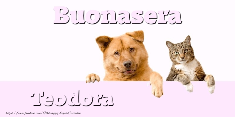 Cartoline di buonasera - Animali | Buonasera Teodora