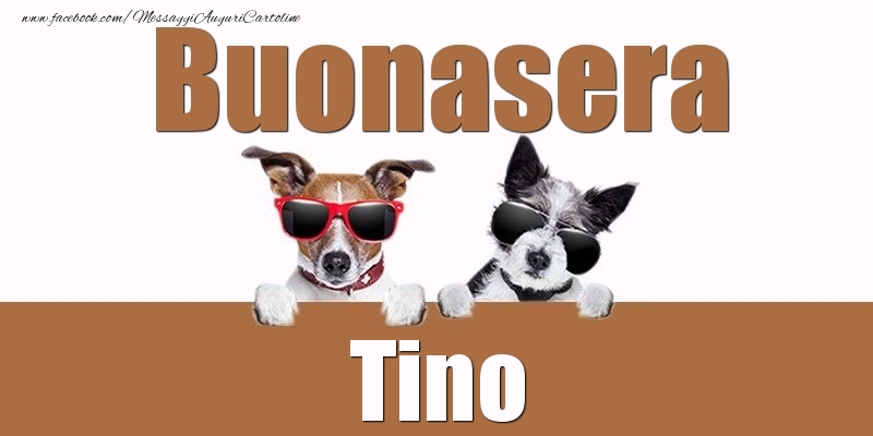 Cartoline di buonasera - Buonasera Tino