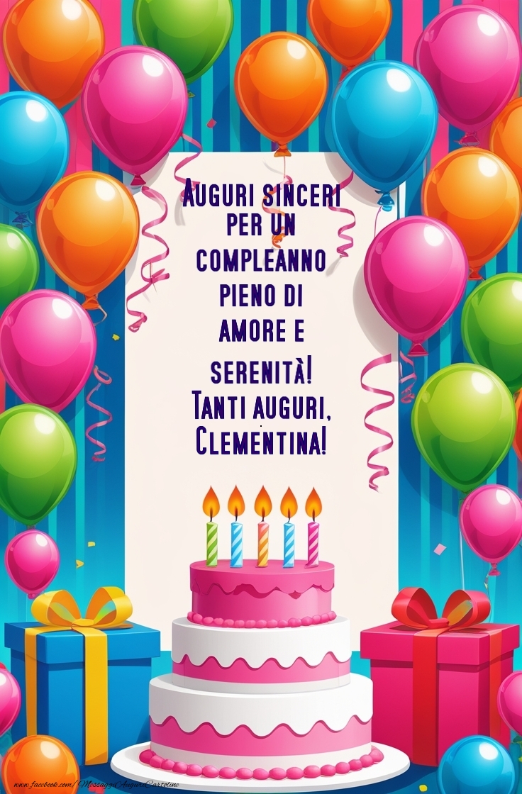 Cartoline di compleanno - Auguri sinceri per un compleanno pieno di amore e serenità