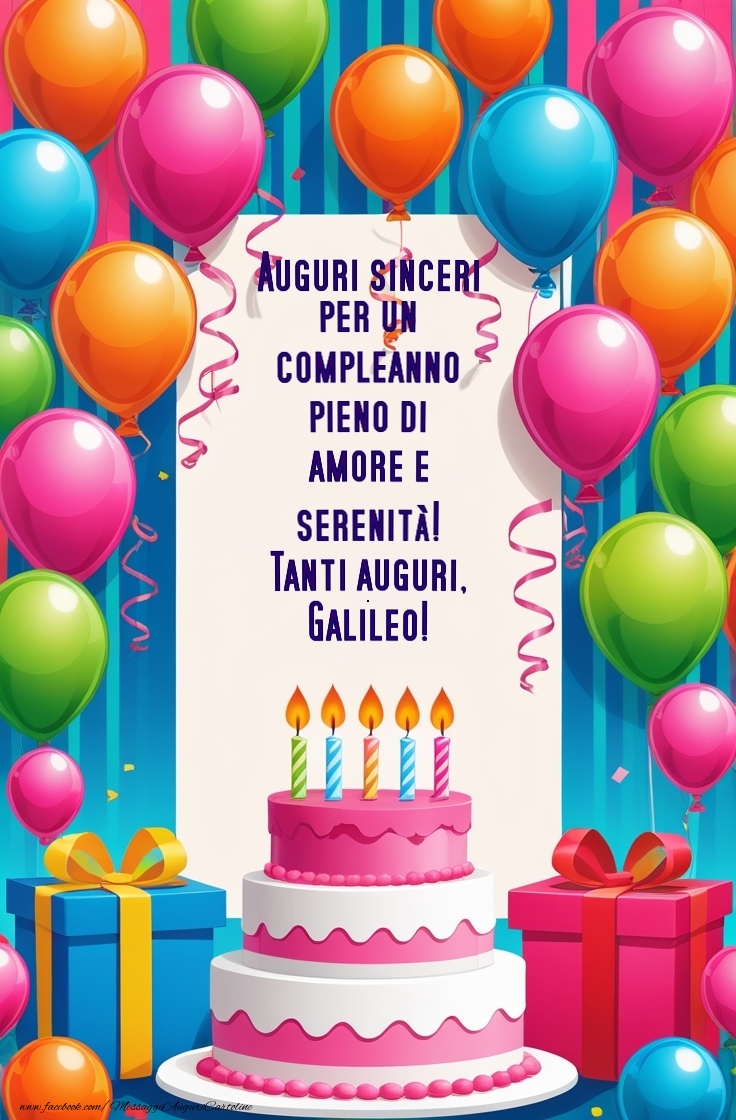 Cartoline di compleanno - Auguri sinceri per un compleanno pieno di amore e serenità