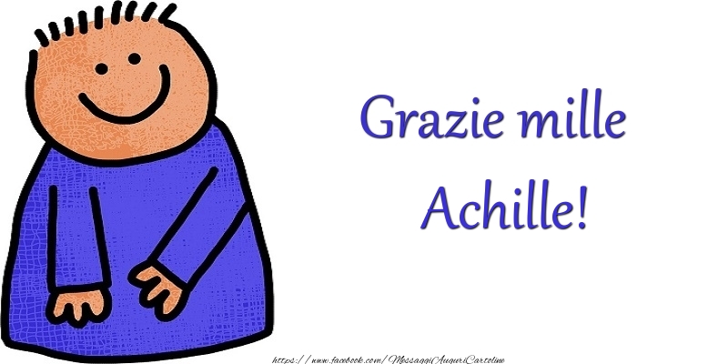 Cartoline di grazie - Grazie Achille