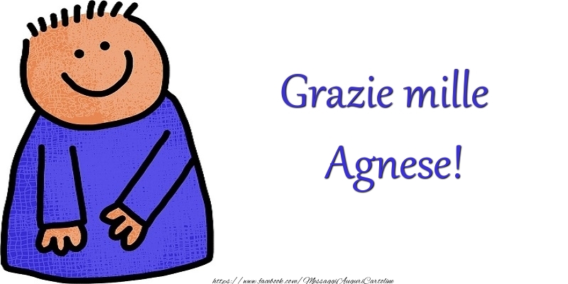 Cartoline di grazie - Grazie Agnese