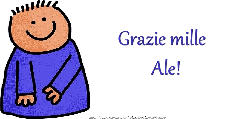 Cartoline di grazie - Grazie Ale