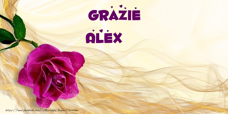 Cartoline di grazie - Grazie Alex