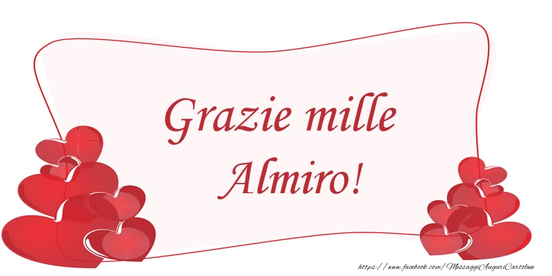 Cartoline di grazie - Grazie mille Almiro!
