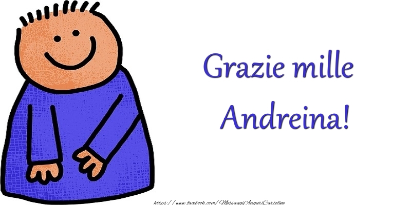 Cartoline di grazie - Grazie Andreina
