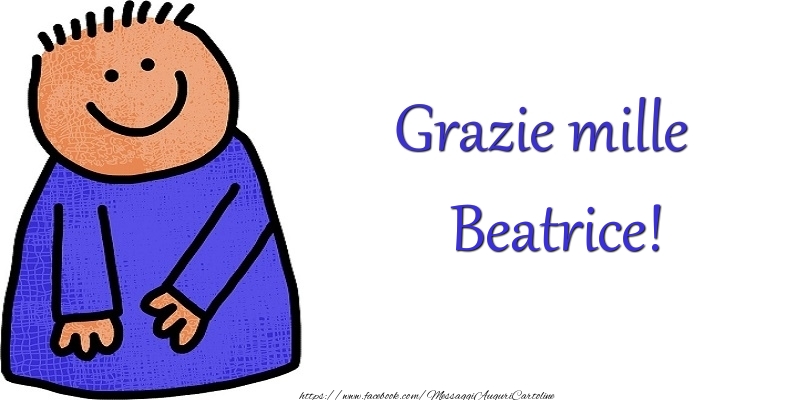 Cartoline di grazie - Grazie Beatrice