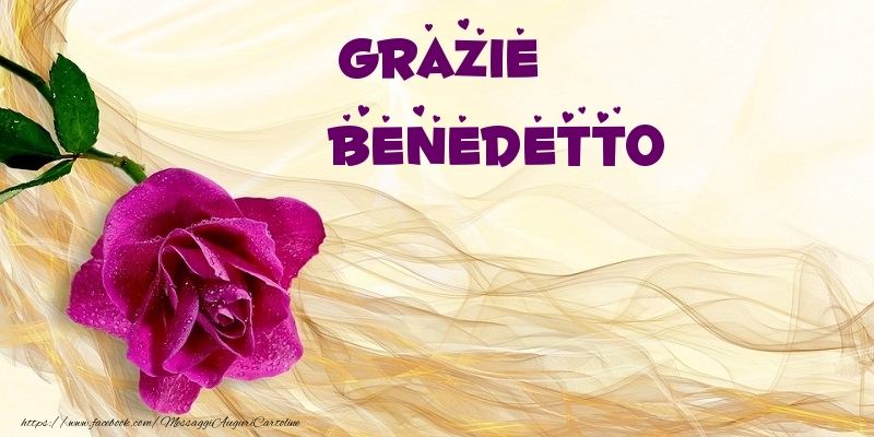 Cartoline di grazie - Grazie Benedetto