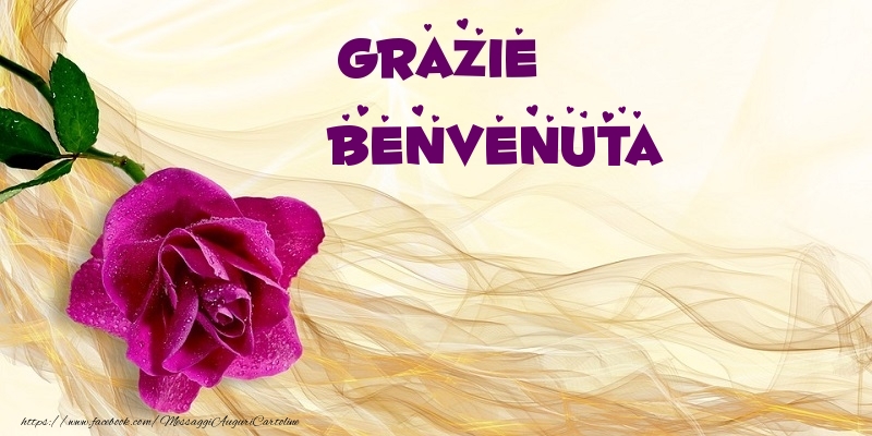 Cartoline di grazie - Grazie Benvenuta