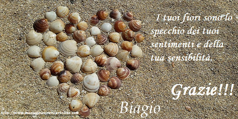 Cartoline di grazie - Grazie Biagio