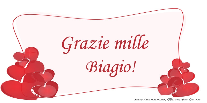 Cartoline di grazie - Grazie mille Biagio!
