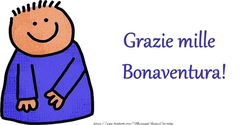 Cartoline di grazie - Grazie Bonaventura