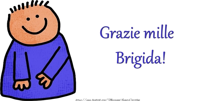 Cartoline di grazie - Grazie Brigida