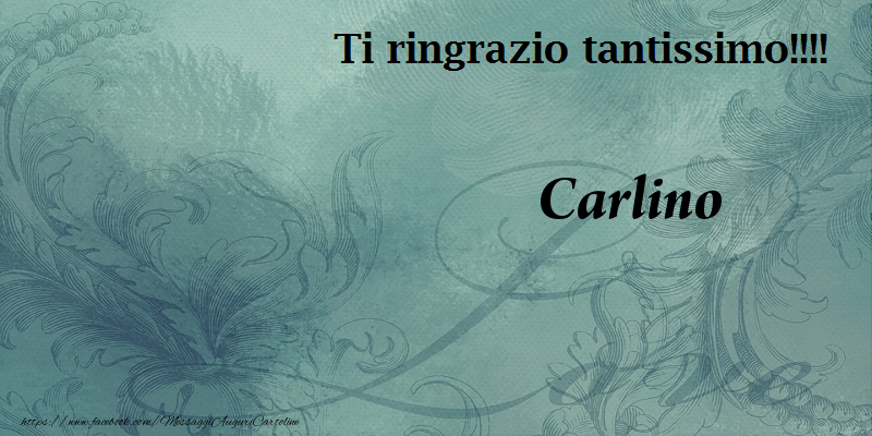 Cartoline di grazie - Fiori | Ti ringrazzio Carlino