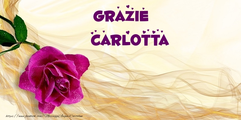 Cartoline di grazie - Grazie Carlotta