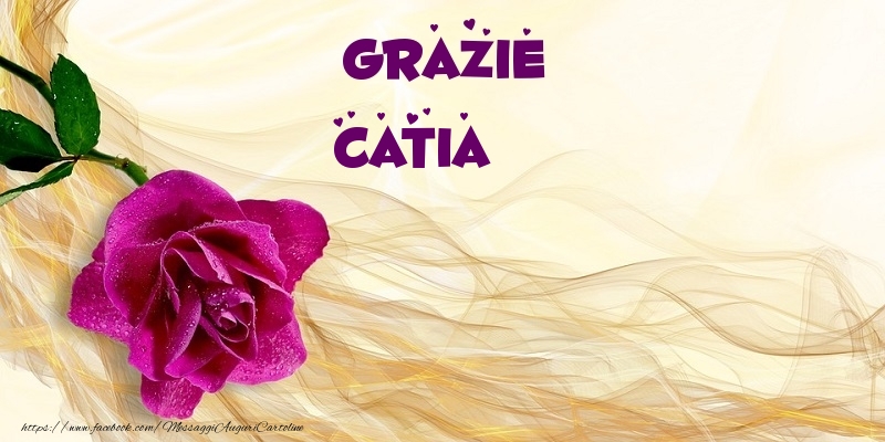 Cartoline di grazie - Grazie Catia