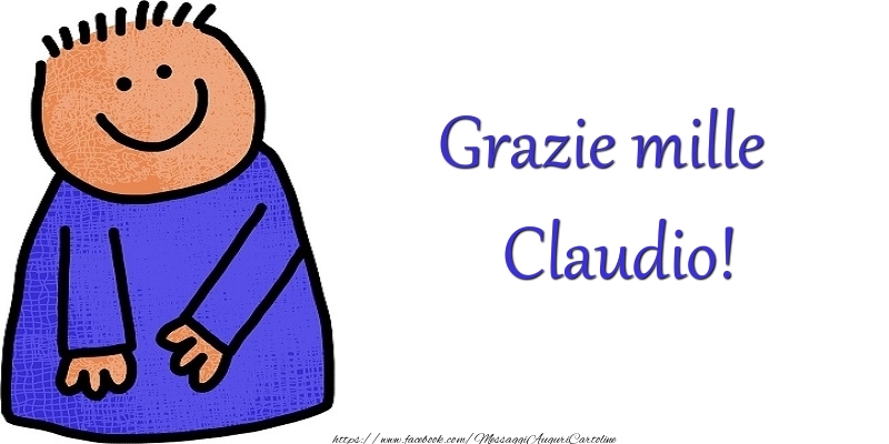 Cartoline di grazie - Grazie Claudio