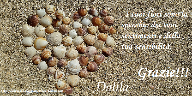 Cartoline di grazie - Grazie Dalila