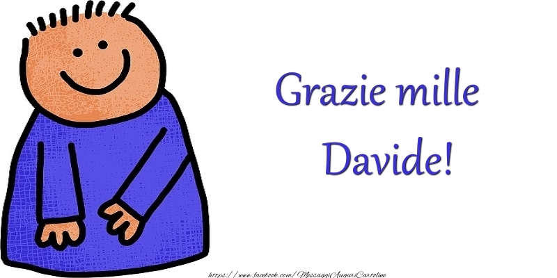 Cartoline di grazie - Grazie Davide