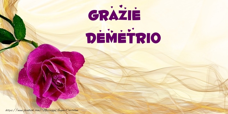 Cartoline di grazie - Grazie Demetrio