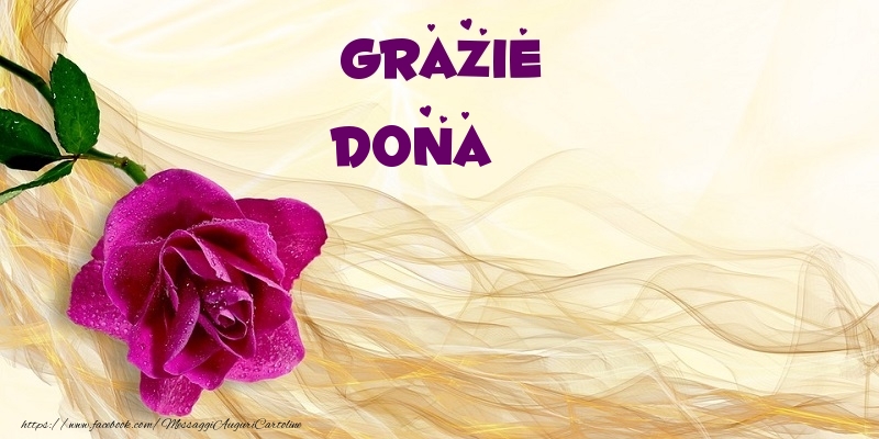 Cartoline di grazie - Grazie Dona