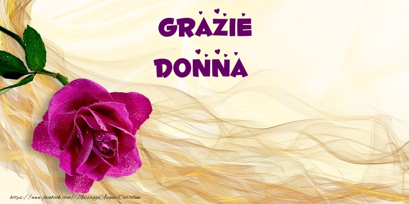 Cartoline di grazie - Grazie Donna