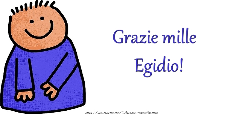 Cartoline di grazie - Grazie Egidio