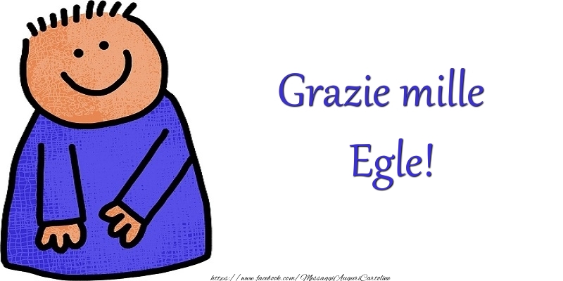 Cartoline di grazie - Grazie Egle