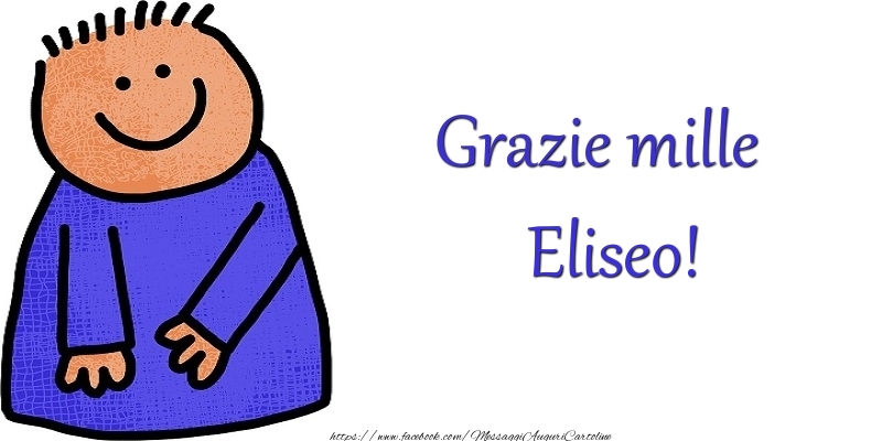 Cartoline di grazie - Grazie Eliseo