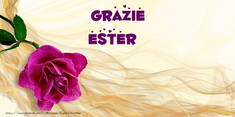 Cartoline di grazie - Grazie Ester