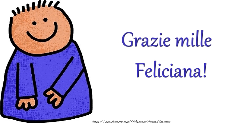 Cartoline di grazie - Grazie Feliciana