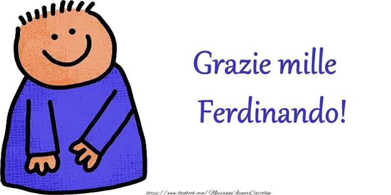Cartoline di grazie - Grazie Ferdinando