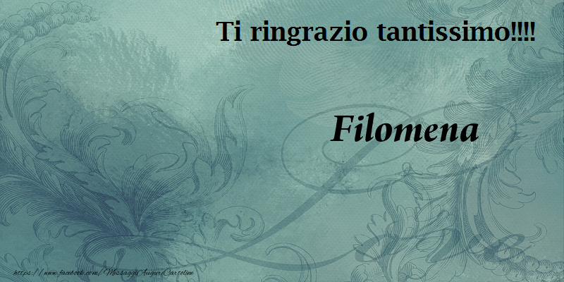 Cartoline di grazie - Fiori | Ti ringrazzio Filomena