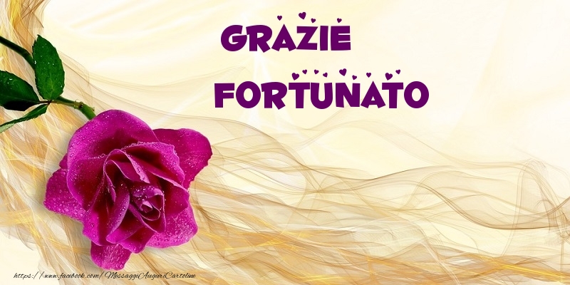 Cartoline di grazie - Grazie Fortunato