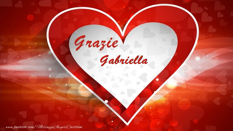 Cartoline di grazie - Grazie Gabriella