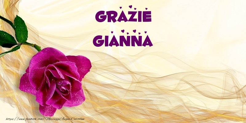 Cartoline di grazie - Grazie Gianna