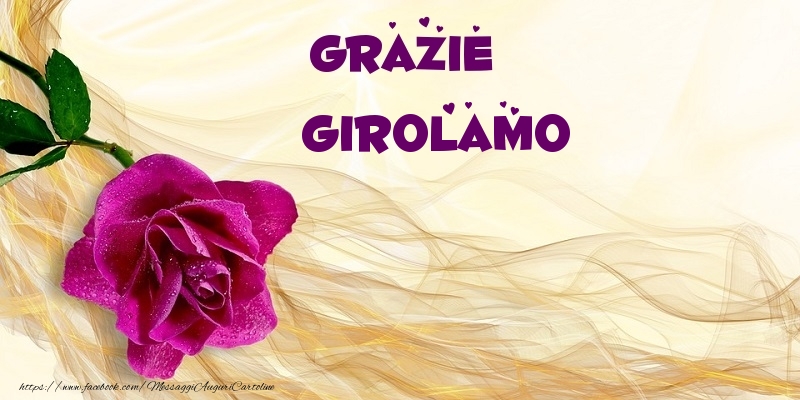 Cartoline di grazie - Grazie Girolamo