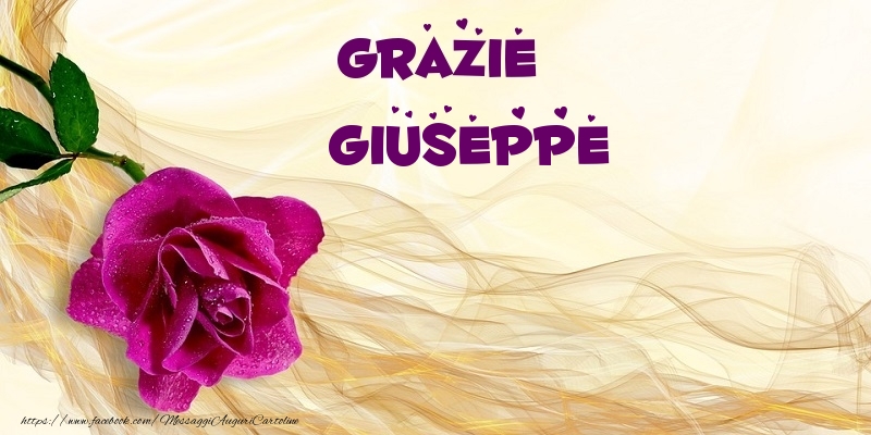 Cartoline di grazie - Grazie Giuseppe