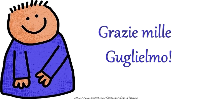 Cartoline di grazie - Grazie Guglielmo