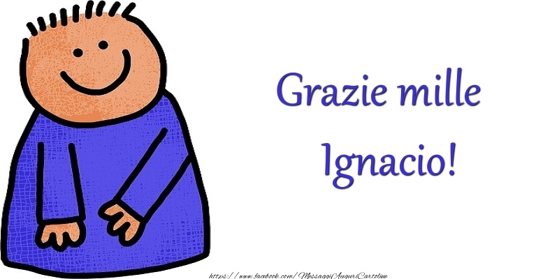 Cartoline di grazie - Grazie Ignacio