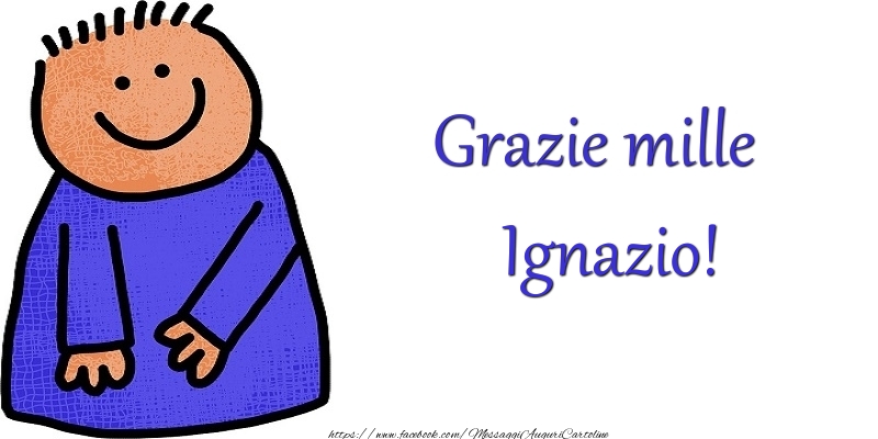 Cartoline di grazie - Grazie Ignazio
