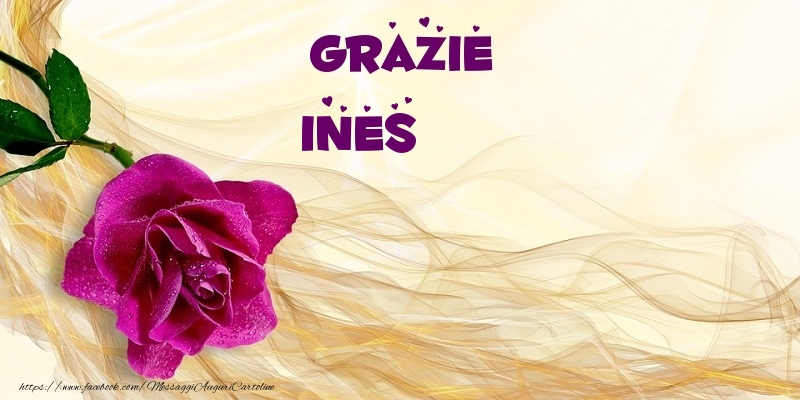 Cartoline di grazie - Grazie Ines