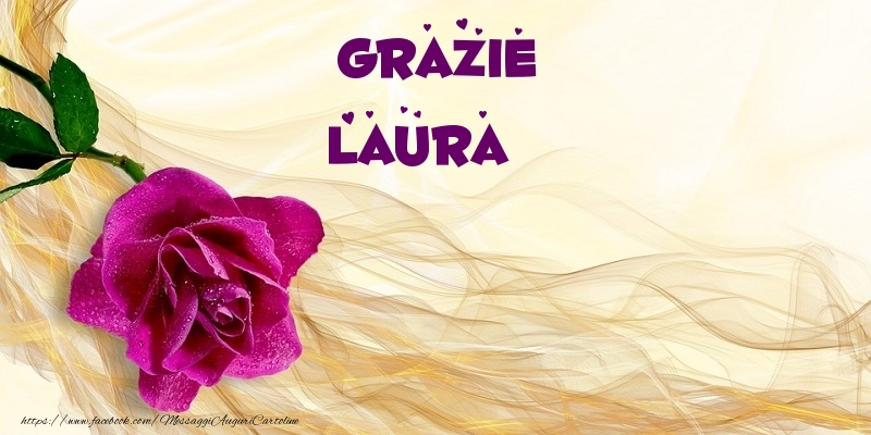 Cartoline di grazie - Grazie Laura