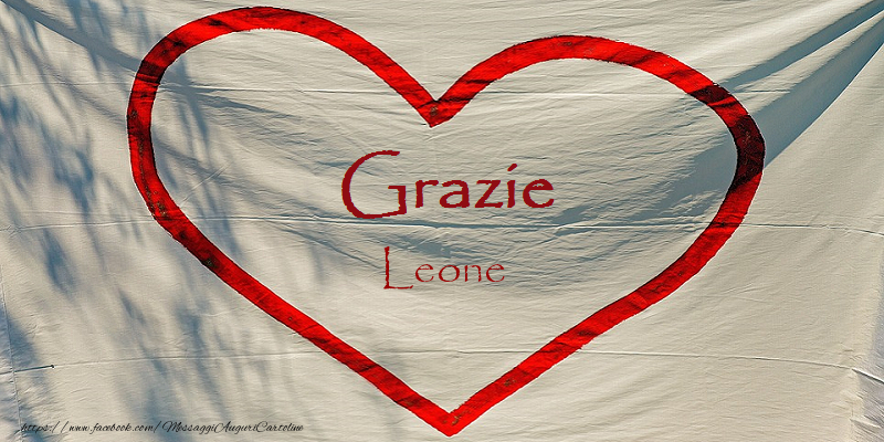 Cartoline di grazie - Grazie Leone