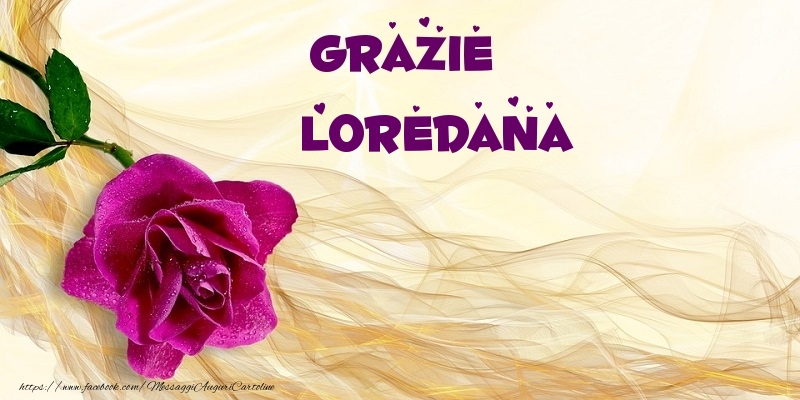Cartoline di grazie - Grazie Loredana