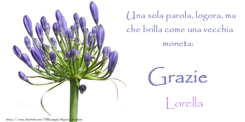 Cartoline di grazie - Grazie Lorella