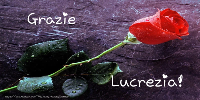 Cartoline di grazie - Rose | Grazie Lucrezia!