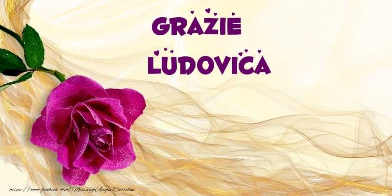 Cartoline di grazie - Grazie Ludovica